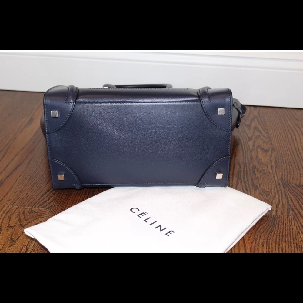 Céline Authentic Mini Luggage - Navy Calfskin - Picture 3 of 8